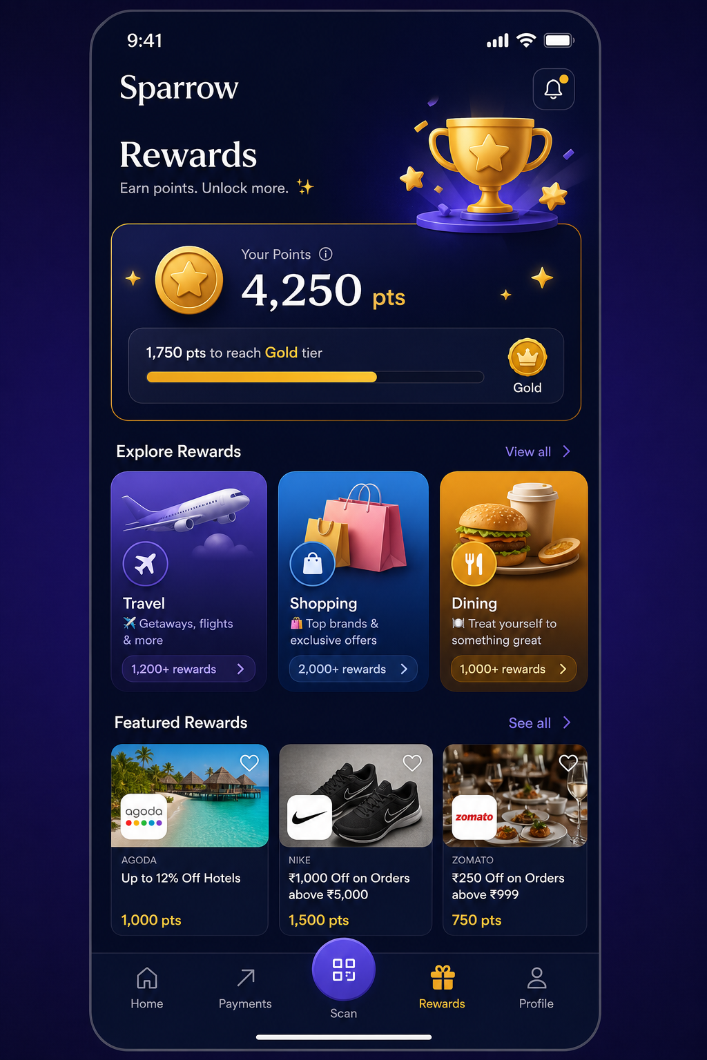 Mockup for Rewards Hub